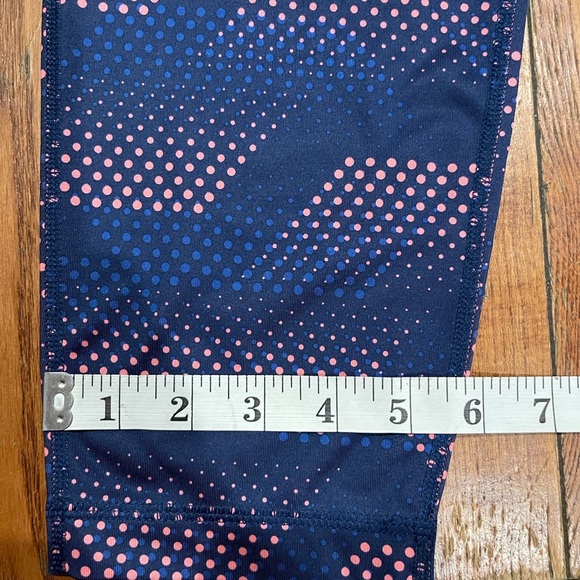 Danskin Now Navy and Coral Polka Dot Leggings - Picture 2 of 10